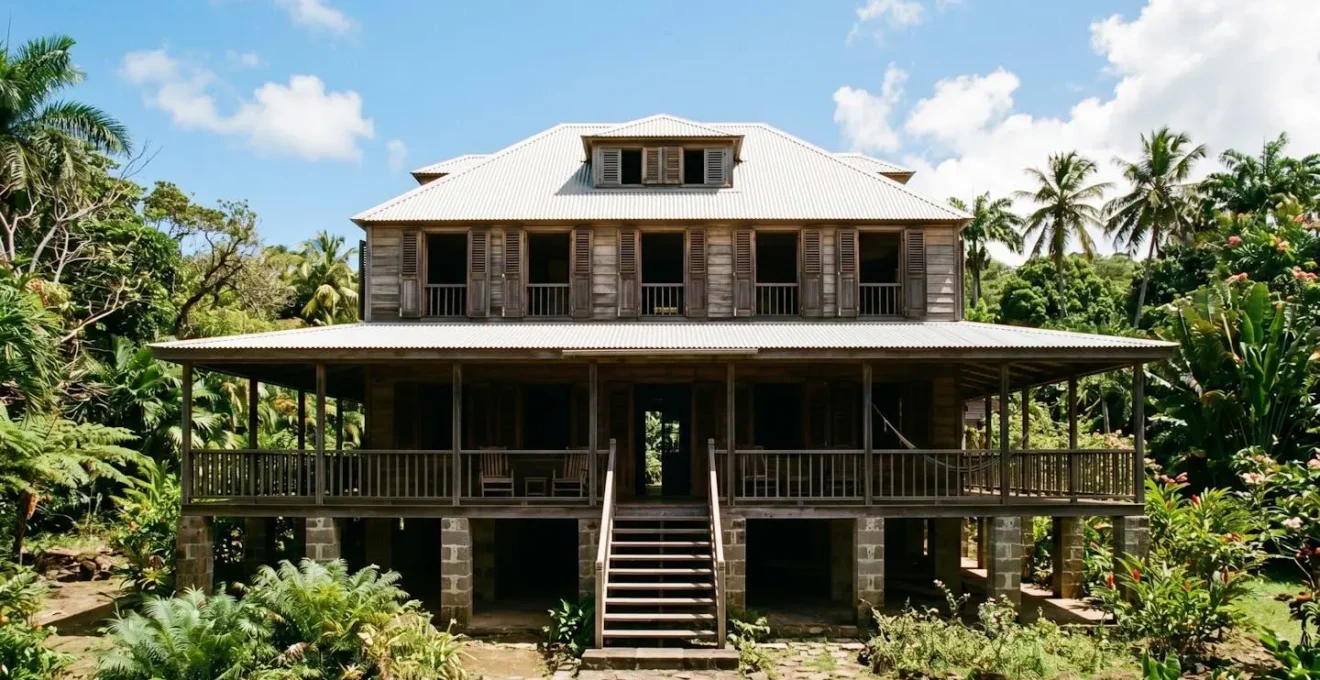 Case créole traditionnelle avec varangue ombragée et ventilation naturelle à La Réunion