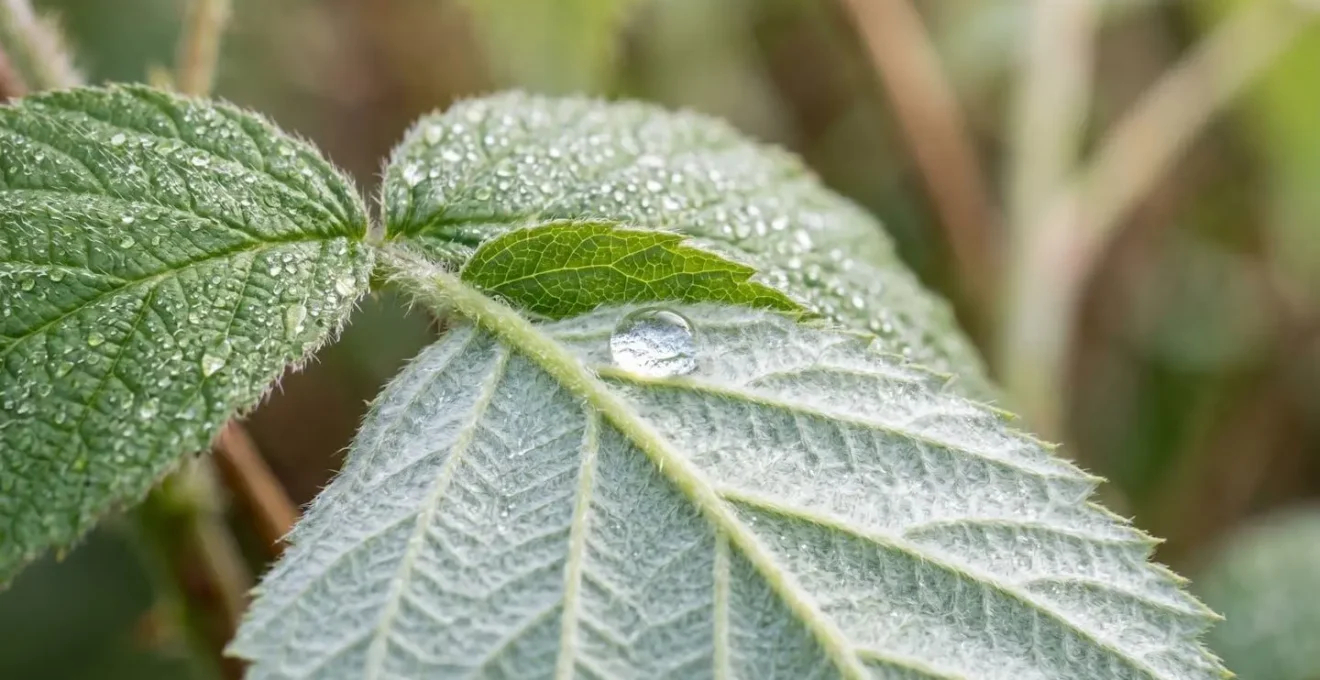 Gros plan sur feuilles et fleurs sauvages avec détails texturés